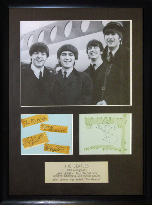 1963 concert programme signed by The Beatles